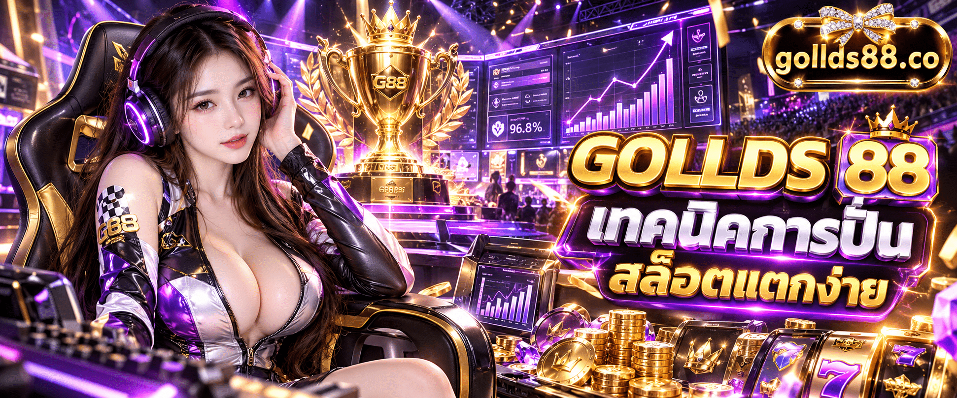 ภาพกราฟิกถ้วยรางวัลชนะเลิศโปรลีกตั้งอยู่ข้างหน้าจอสูตรคำนวณ GOLLDS 88 เทคนิค การปั่น สล็อตแตกง่าย วางแผนเป็นระบบ